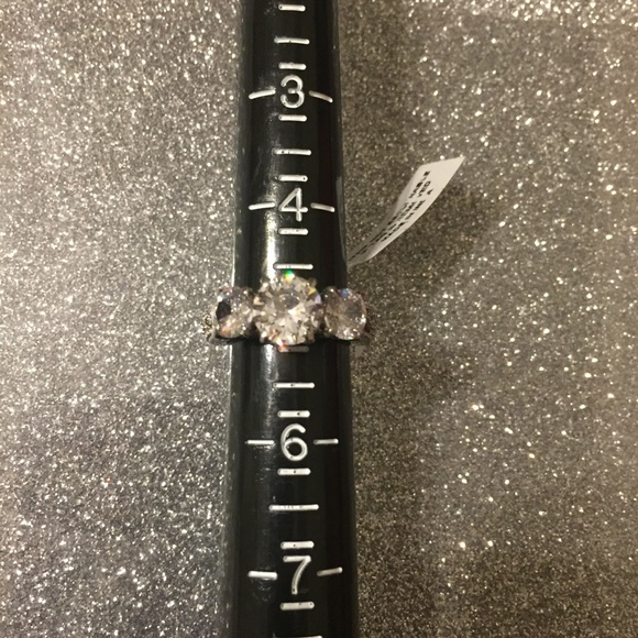 AAA CZ Stainless Steel Ring. Size 5 - Picture 5 of 7